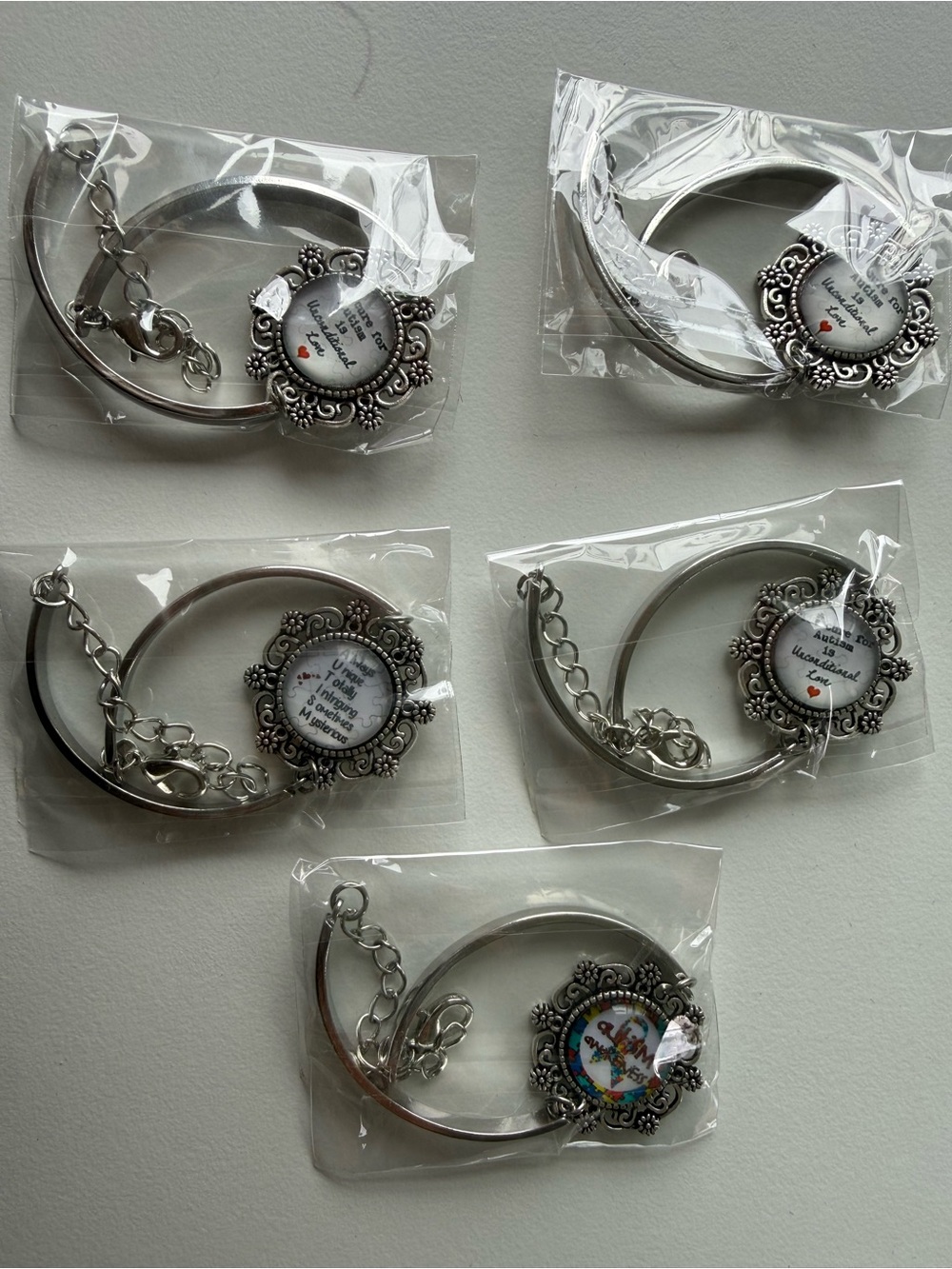 Autism Awareness Bracelet Bundle Set of 5 – Inspirational Jewelry